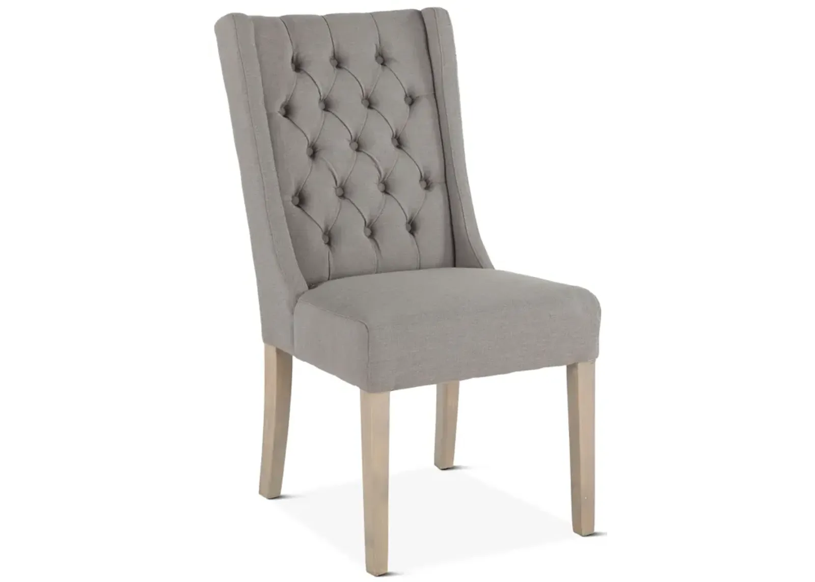 Home Trends Design Upholstered Seating Oxford Gray Linen Dining Chair