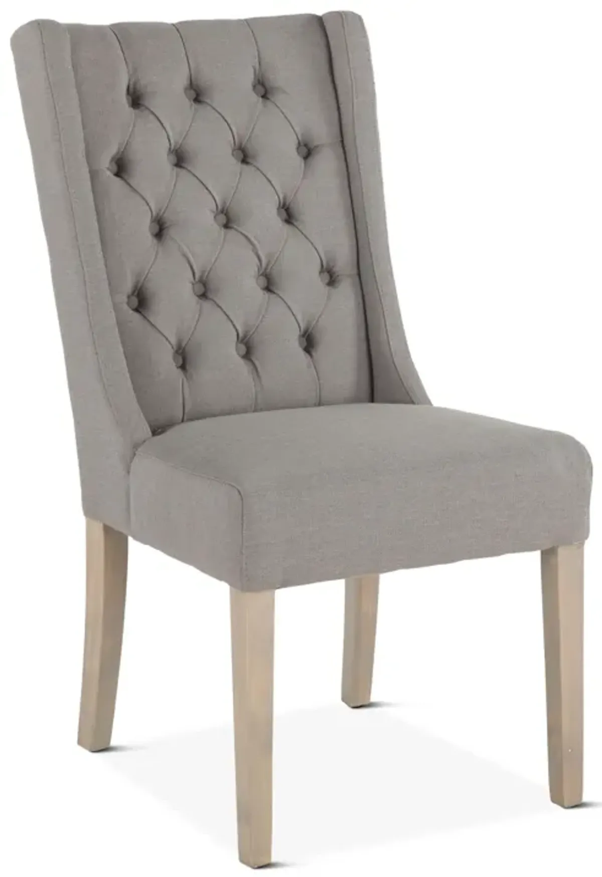 Home Trends Design Upholstered Seating Oxford Gray Linen Dining Chair