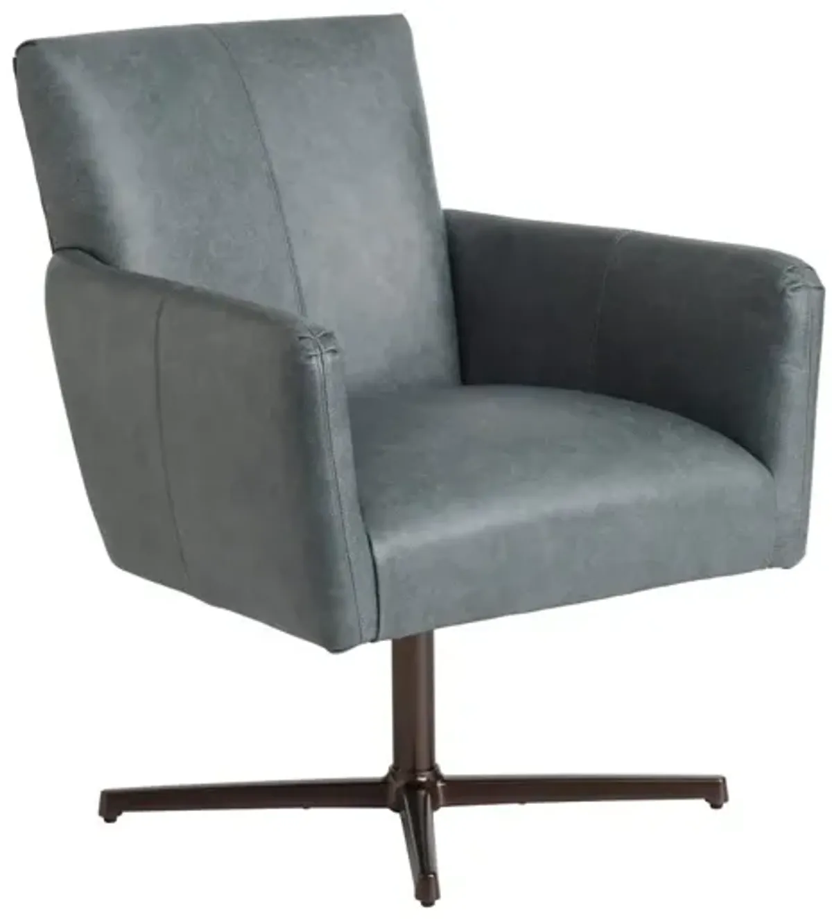 Barclay Butera Upholstery by Barclay Butera Brooks Leather Swivel Chair Bronze