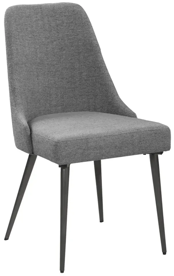 Coaster Alan Fabric Upholstered Dining Side Chair Grey