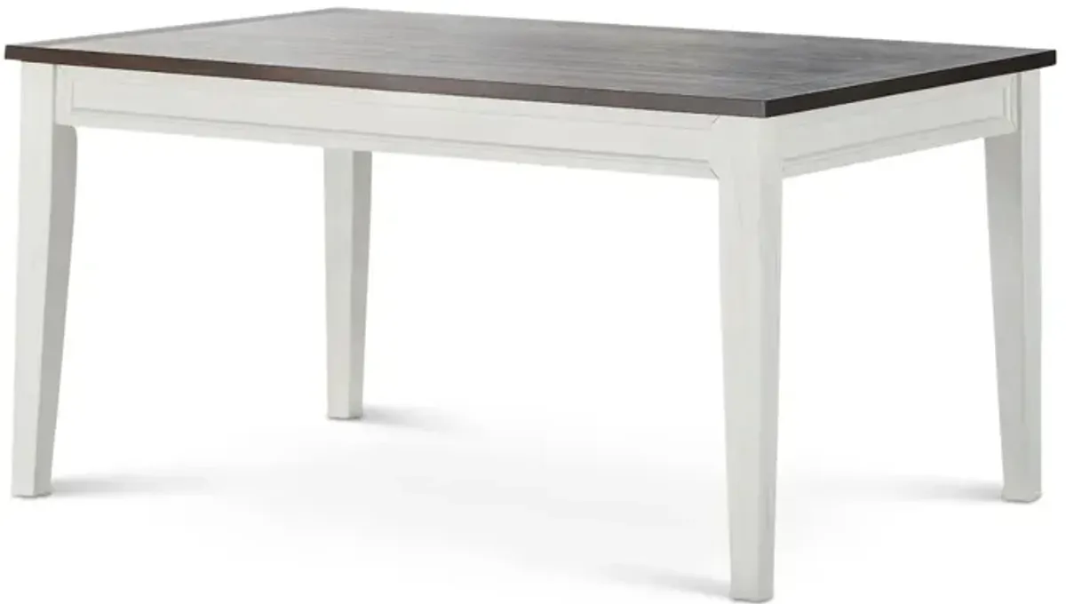 Steve Silver Caylie 60-Inch Two-Tone Ivory & Driftwood Dining Table