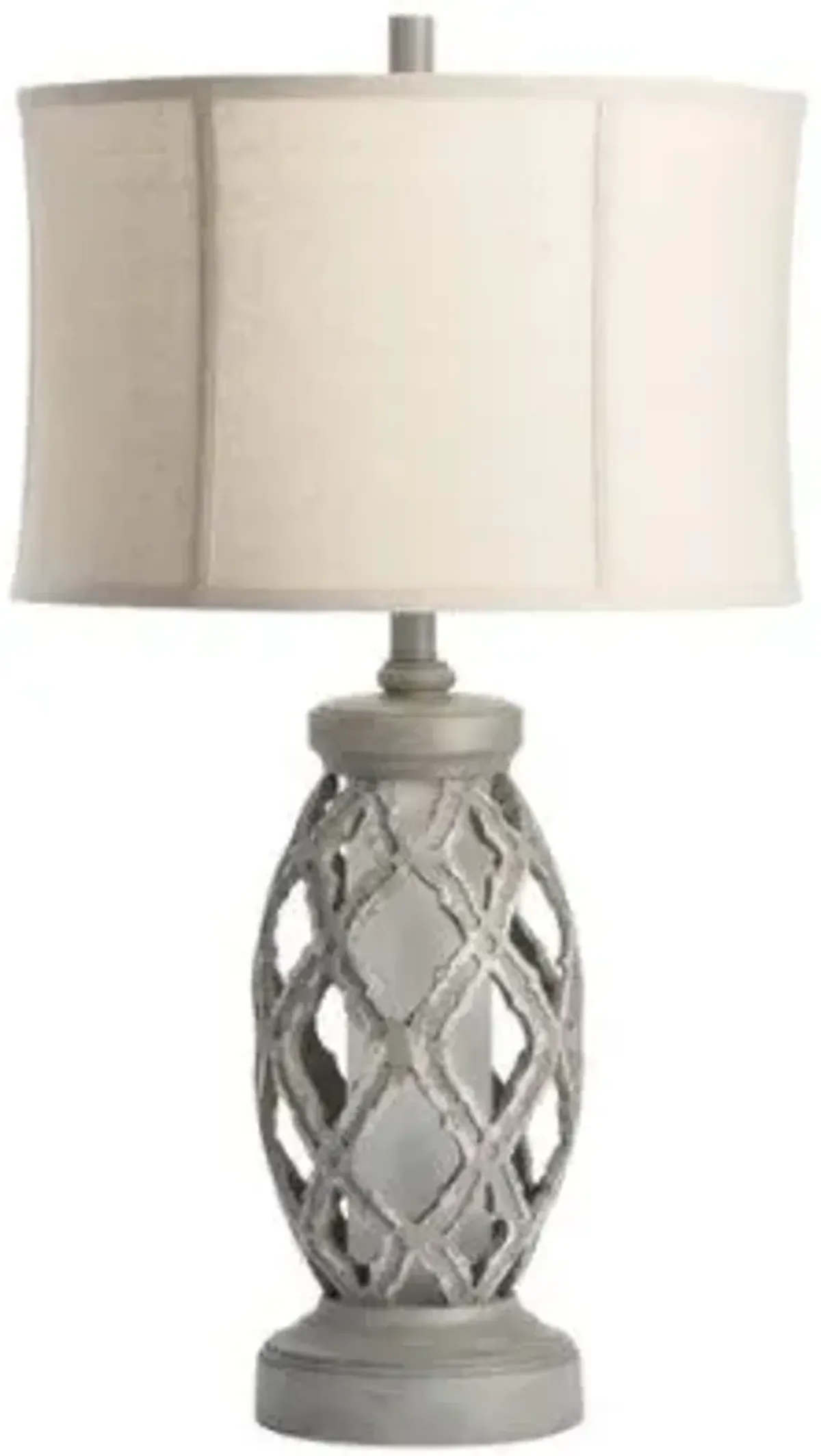 Crestview Gaborone Distressed Grey Table Lamp