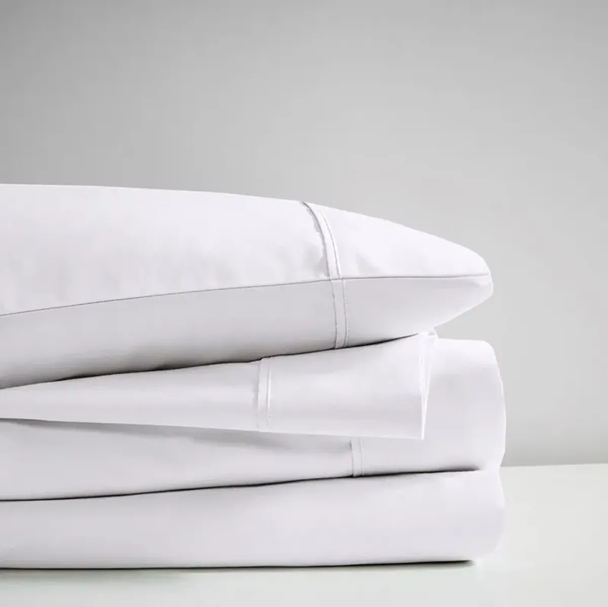 Olliix Beautyrest Queen White 600 Thread Count Cooling Cotton Blend Sheet Set