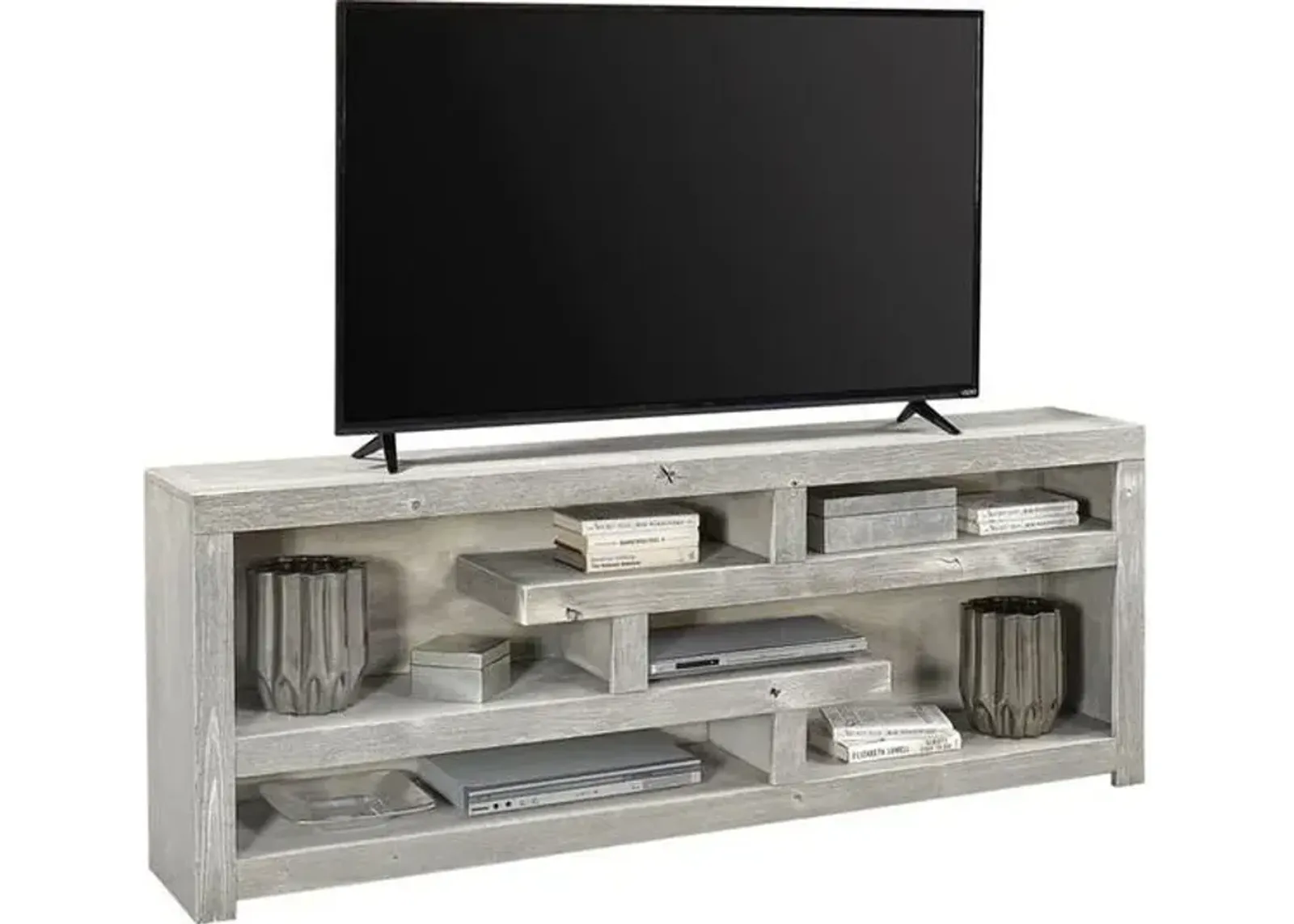 Aspenhome Avery Loft Limestone 72 Inch Open Display/Tv Stand Console