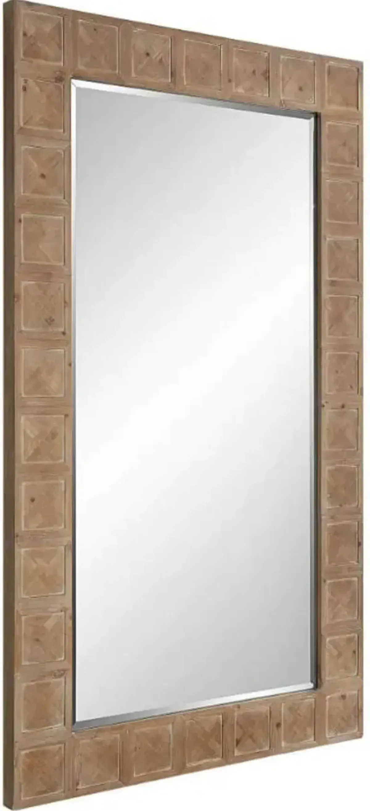 Uttermost Ranahan Light Brown Rectangular Floor Mirror