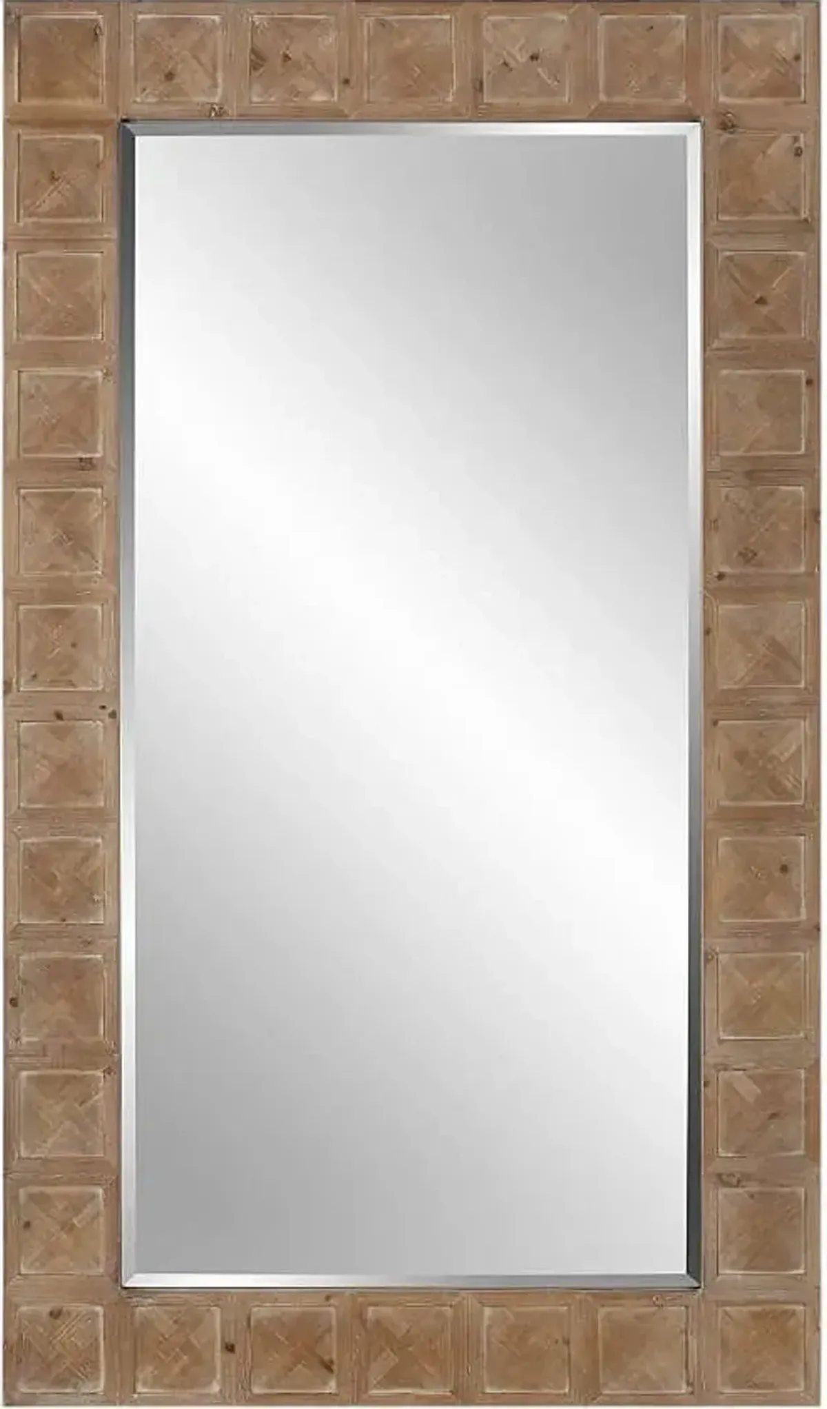 Uttermost Ranahan Light Brown Rectangular Floor Mirror