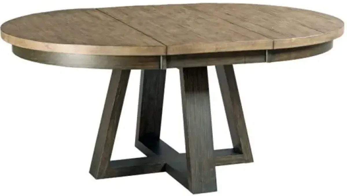 Kincaid Plank Road Button Dining Table in Charcoal