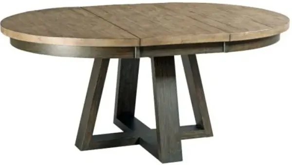 Kincaid Plank Road Button Dining Table in Charcoal