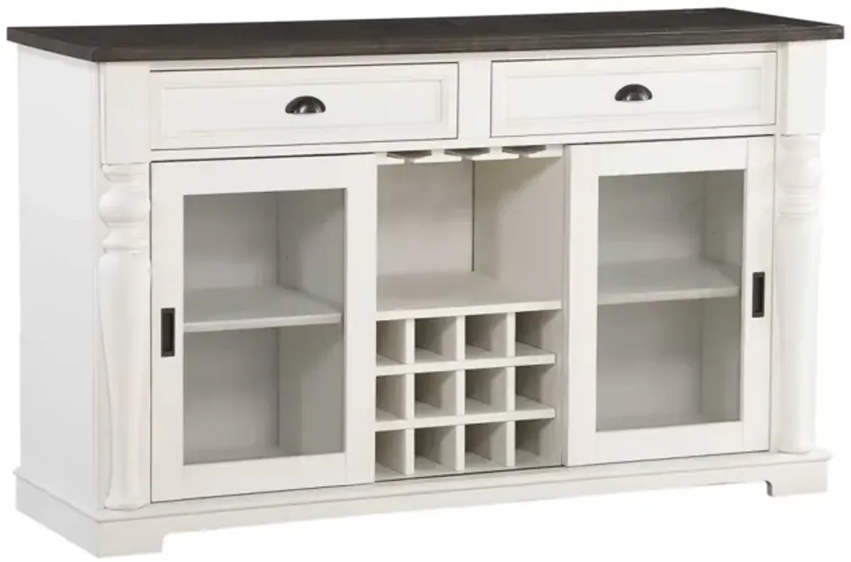 Steve Silver Joanna Two-Tone Server In Ivory & Mocha