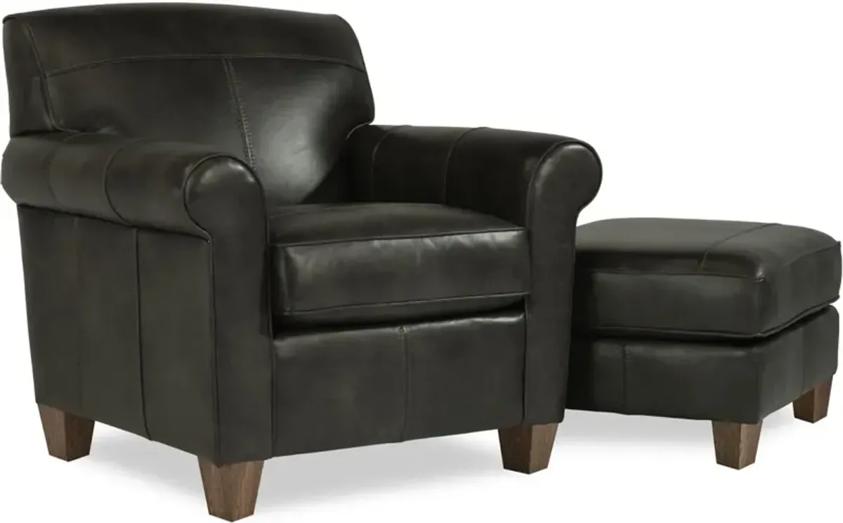 Flexsteel Dana Black Leather Chair