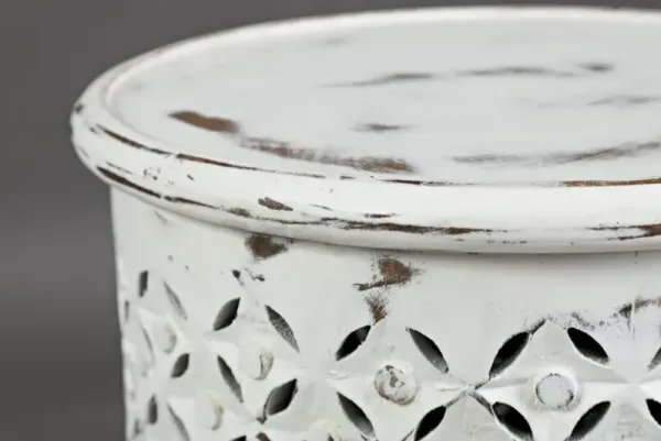 Jofran Decker Large Drum Table Ant White