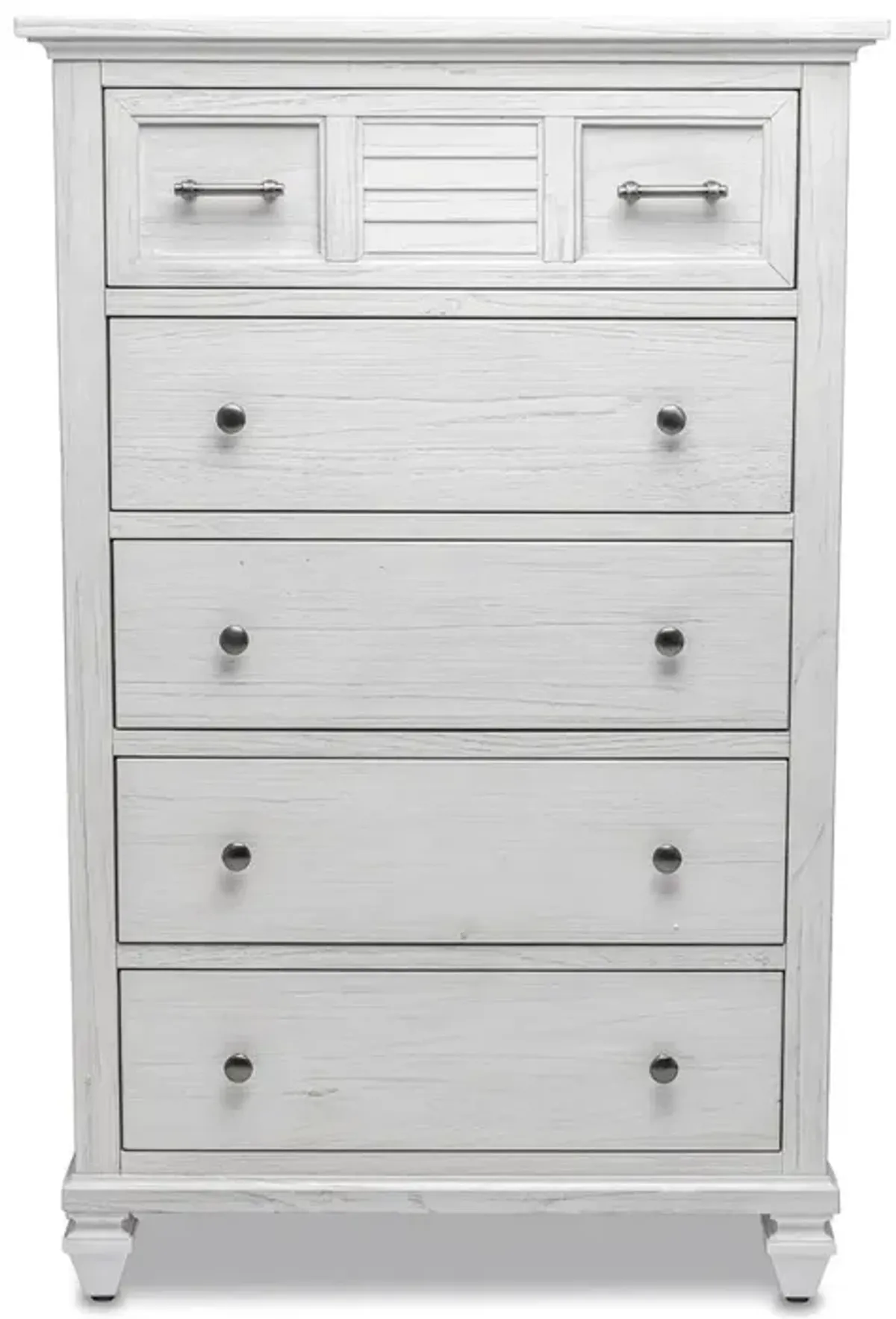 Seawinds Surfside 5-Drawer Weathered White Finish Chest