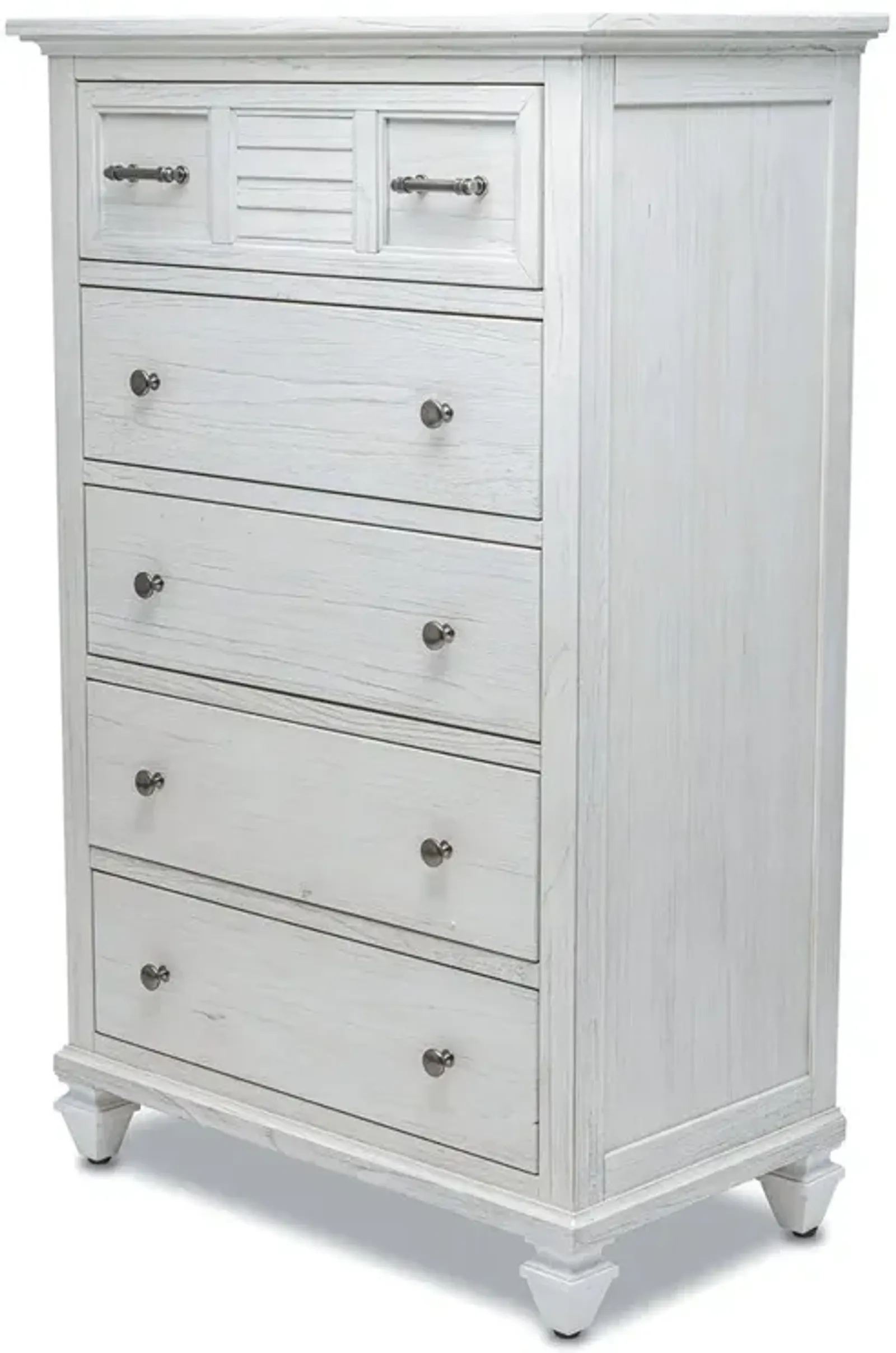 Seawinds Surfside 5-Drawer Weathered White Finish Chest