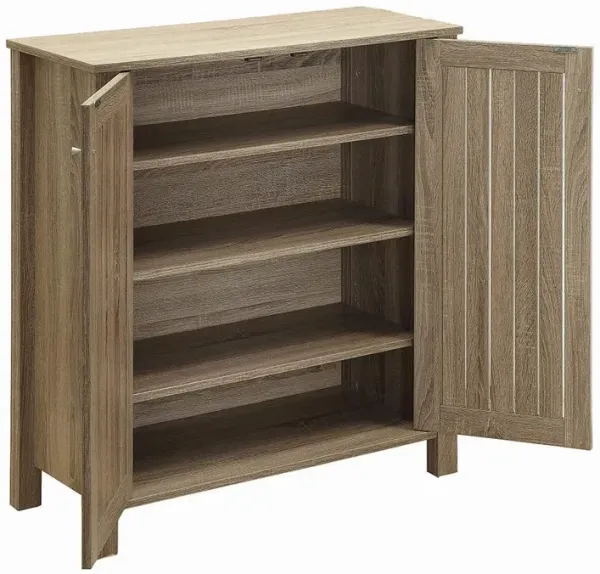 Coaster Shoe Cabinet Dark Taupe Weathered Taupe