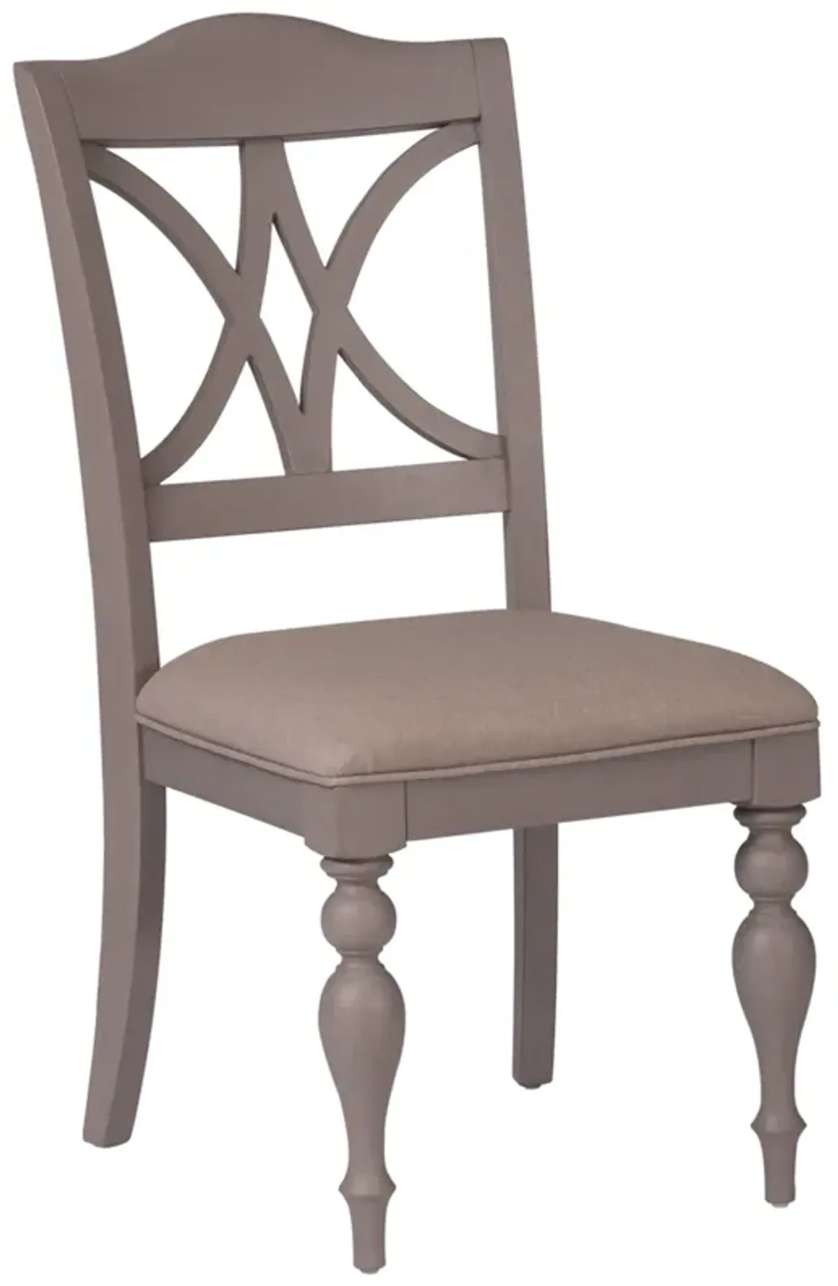 Liberty Furniture Summer House Dove Grey Slat Back Side Chair