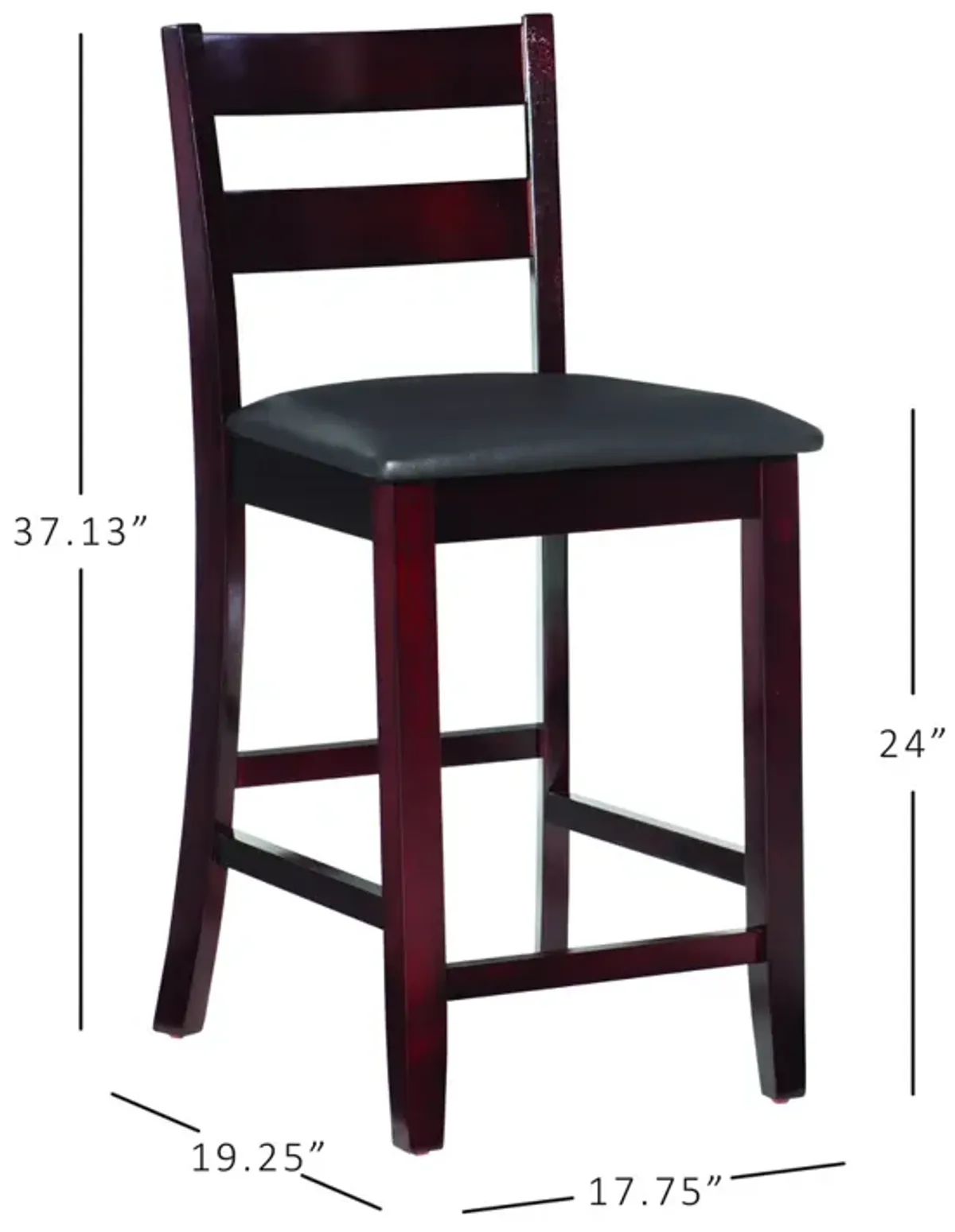 Linon 24 Inch Triena Soho Counter Stool
