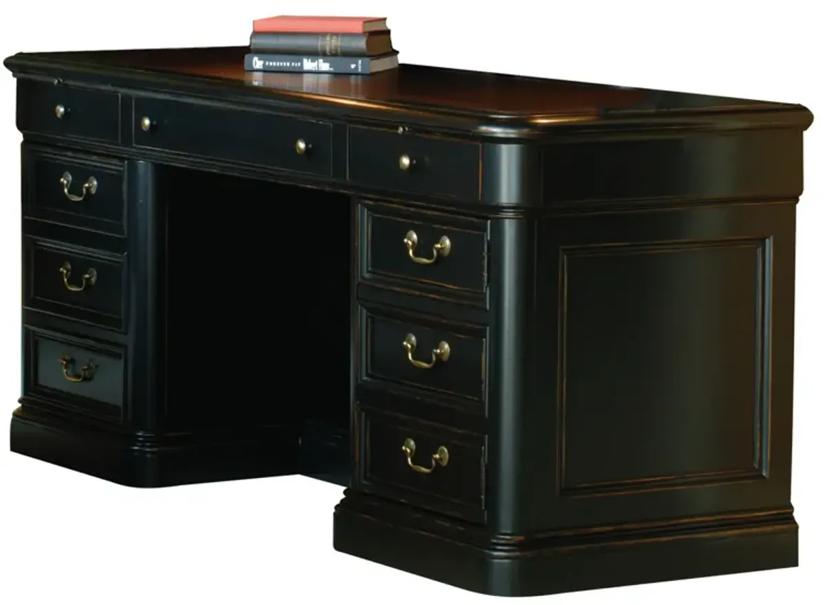 Executive Credenza - Leather Top - Louis Phillipe