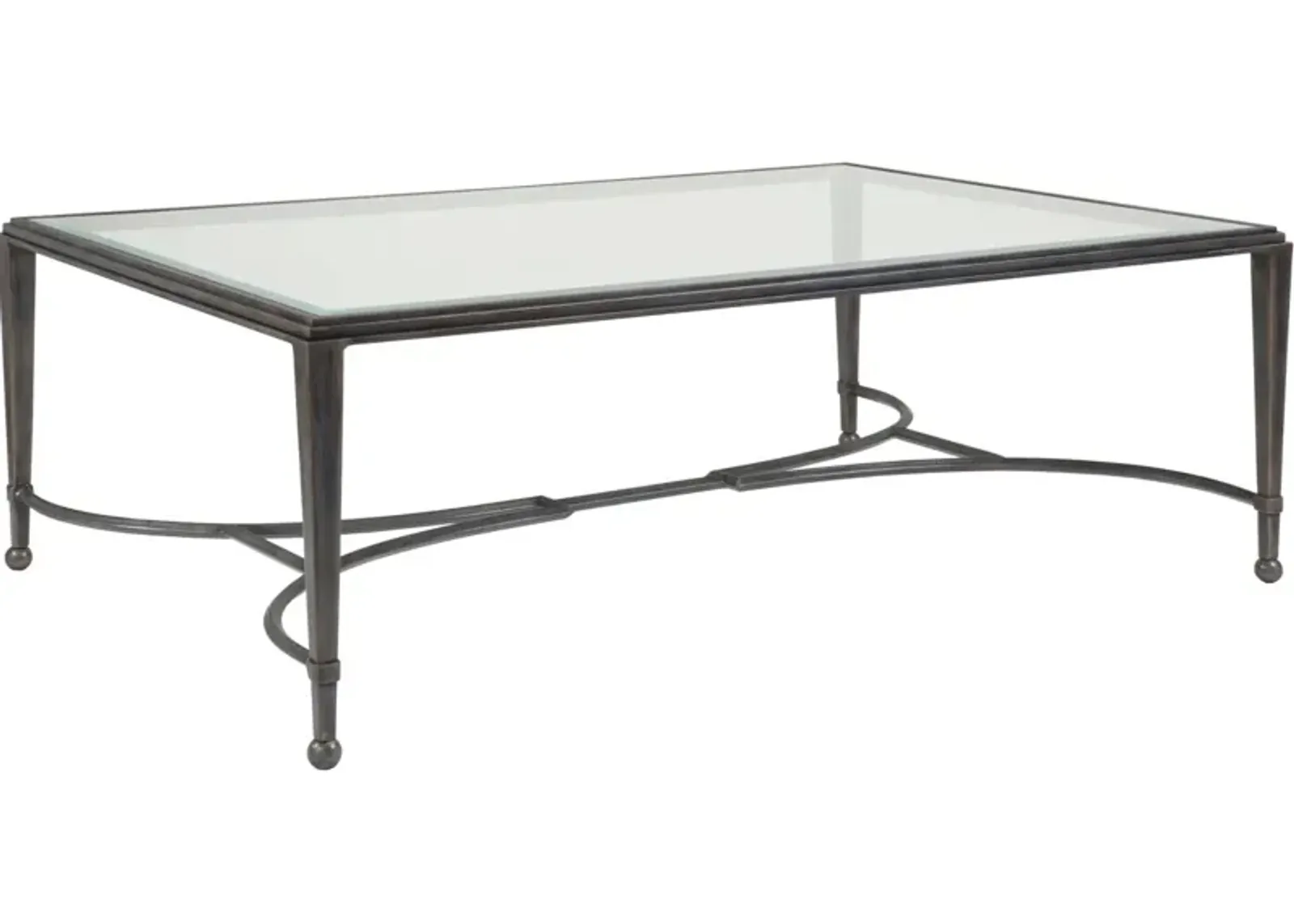 Artistica Home by Lexington Metal Designs Sangiovese Large Rectangular Metal Cocktail Table in Iron Gray