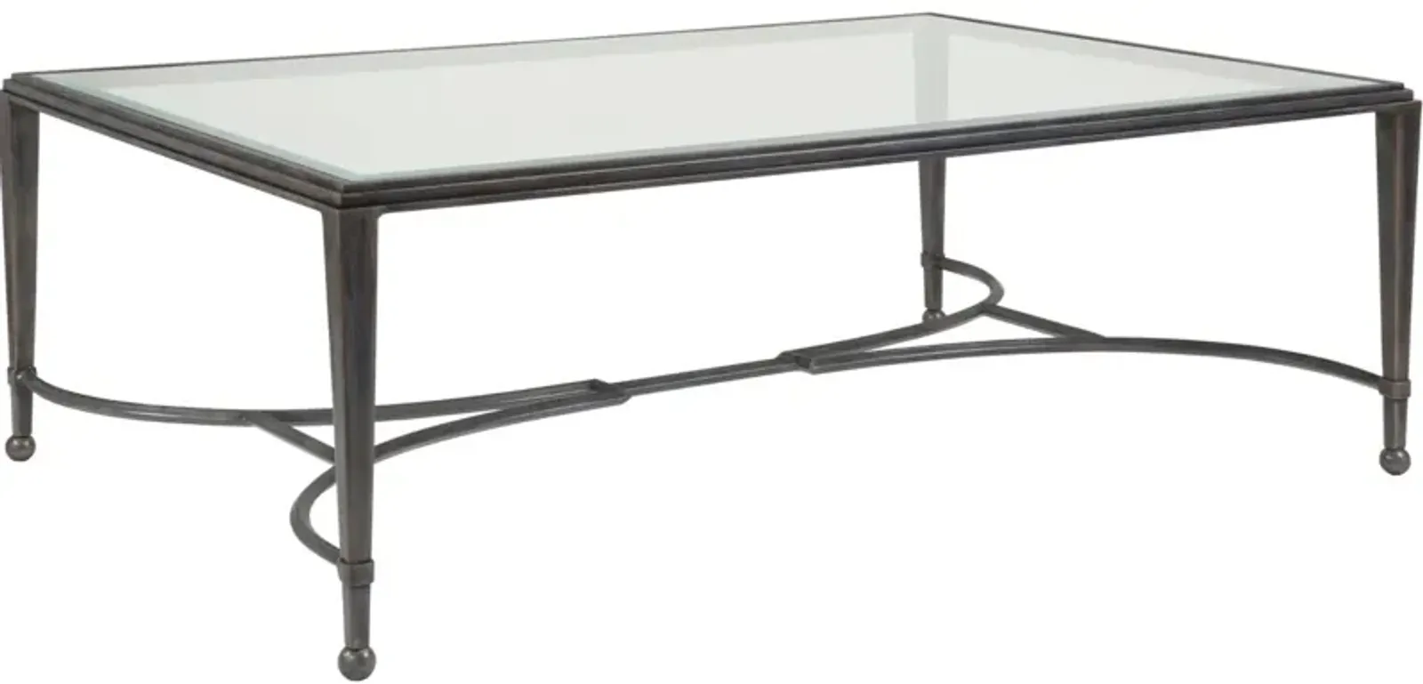 Artistica Home by Lexington Metal Designs Sangiovese Large Rectangular Metal Cocktail Table in Iron Gray