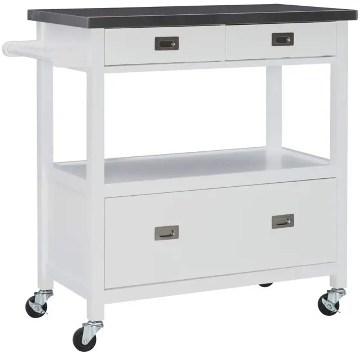 Linon Sydney Kitchen Cart White