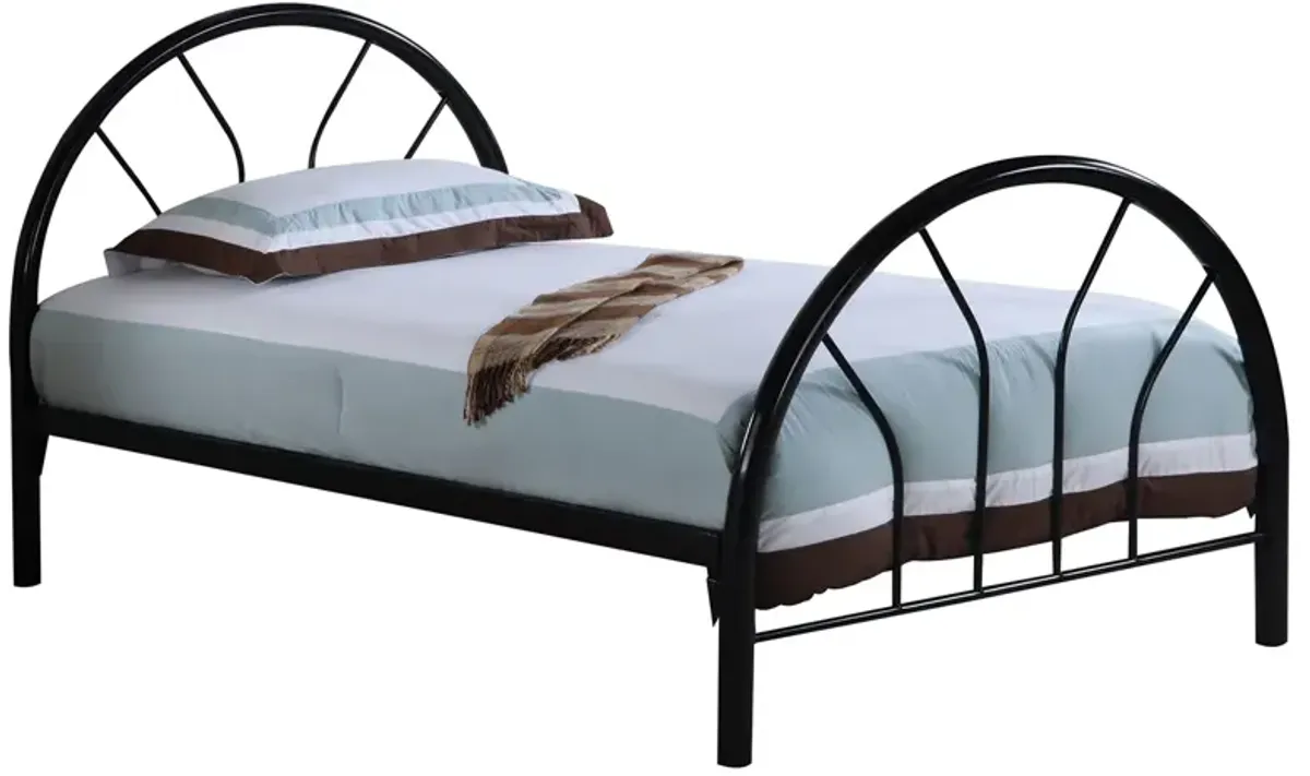 Coaster Marjorie Metal Twin Open Frame Bed Black