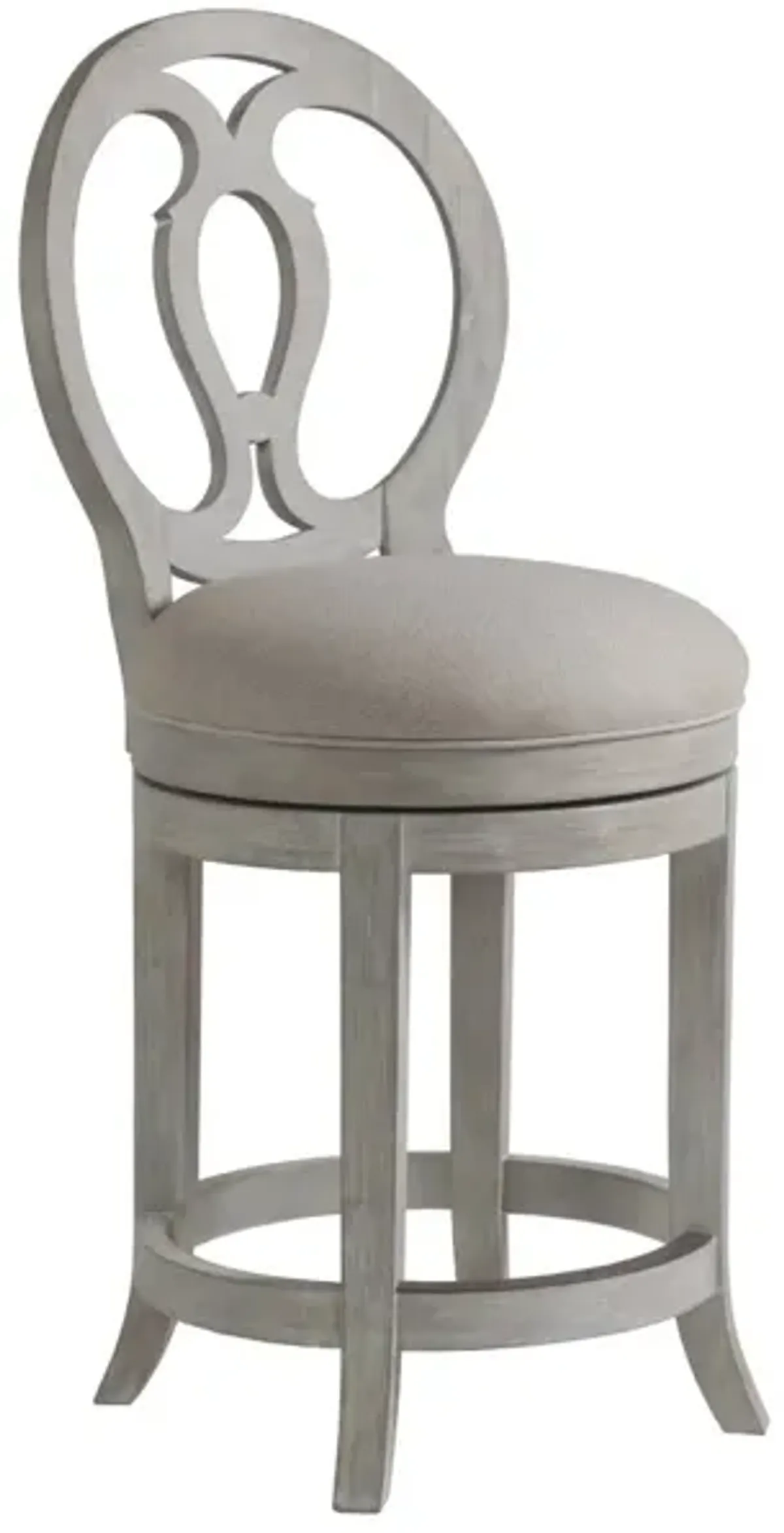 Artistica Home by Lexington Cohesion Program Axiom 24.5 Inch Swivel Wood Counter Stool White Washed/Beige