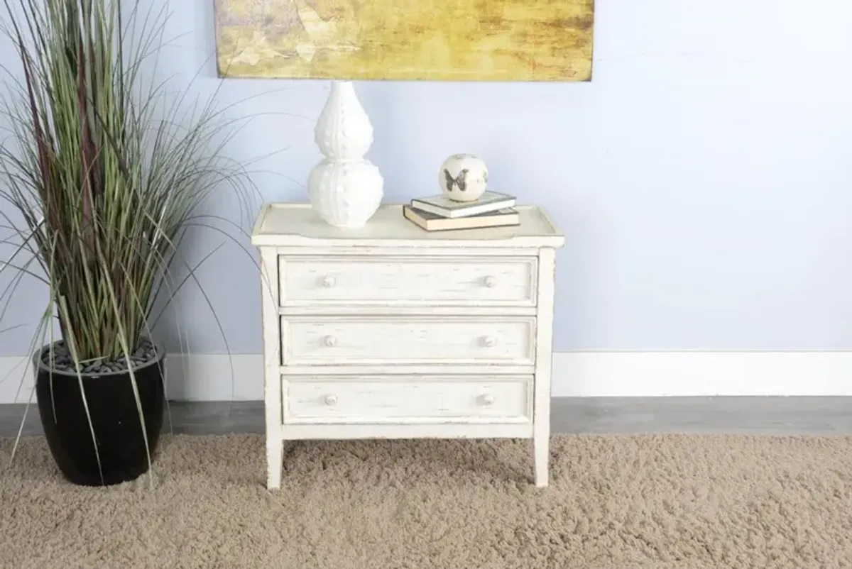 Sunny Designs Marina White Sand 26 Inch End Table