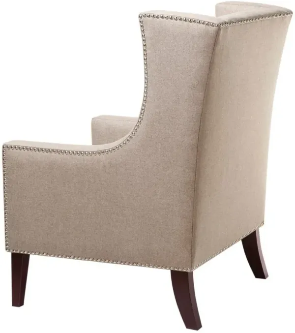 Olliix Madison Park Taupe Barton Wing Chair