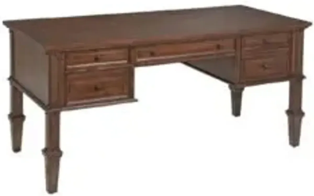 American Woodcrafters Sedona 60 Inch Storage Writing Desk Cinnamon Cherry