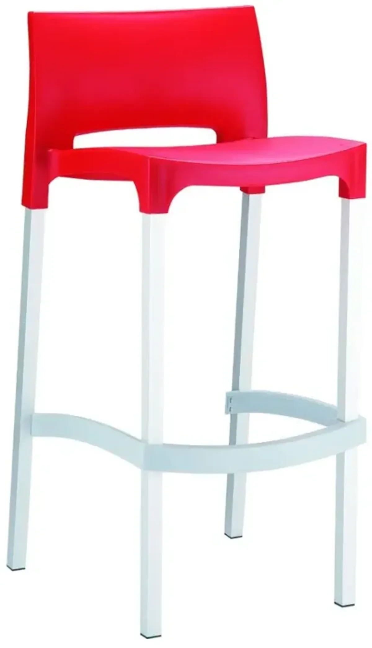 GIO OUTDOOR BAR STOOL RED