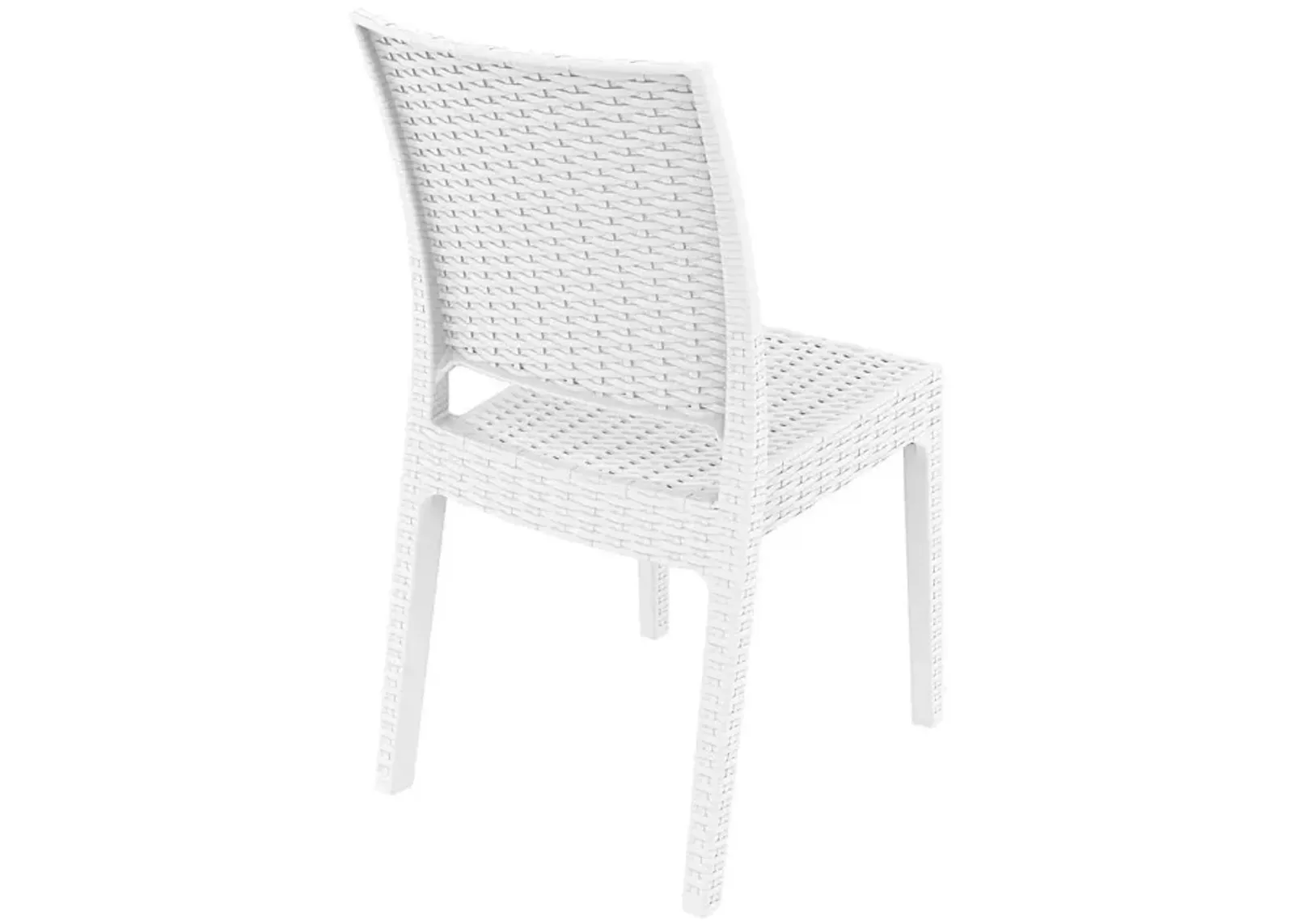 Compamia Florida Resin Wickerlook Dining Chair White