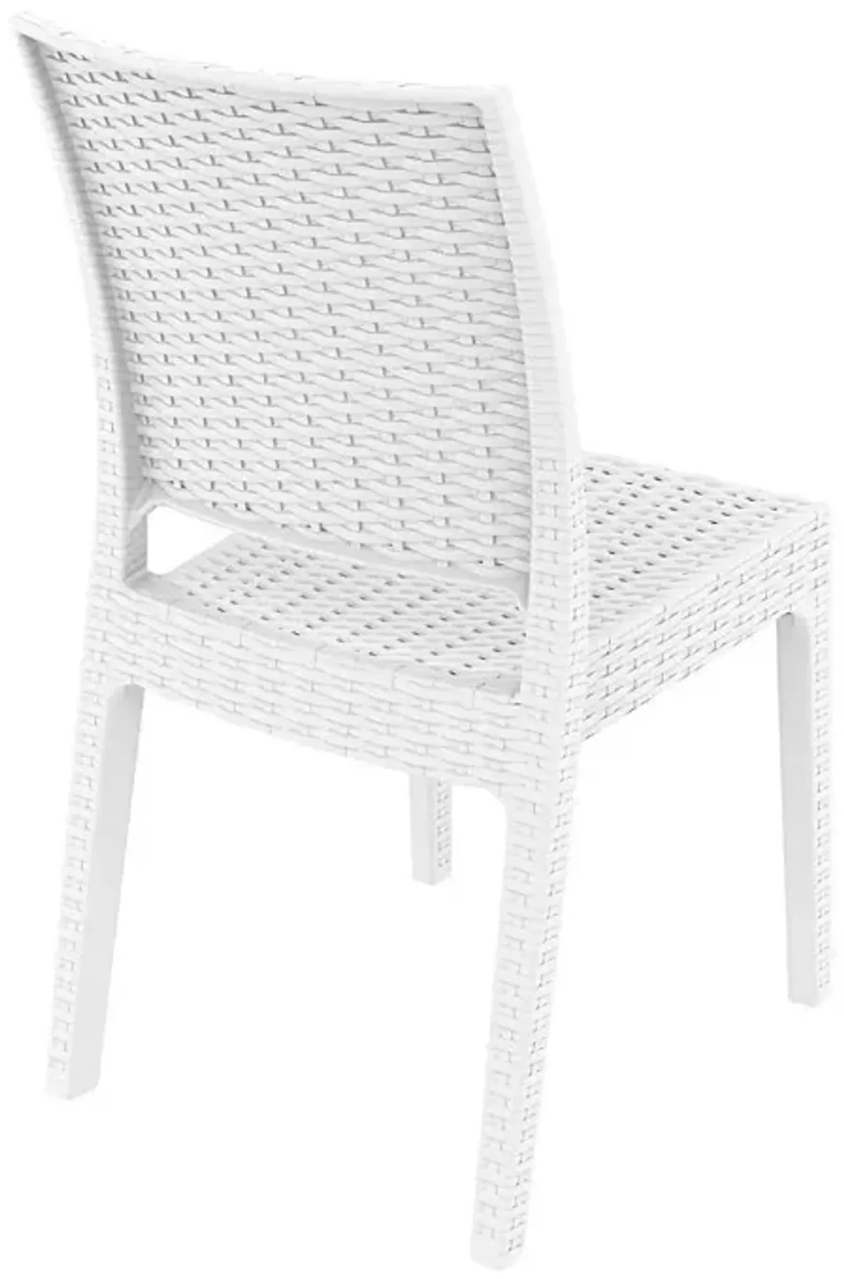 Compamia Florida Resin Wickerlook Dining Chair White