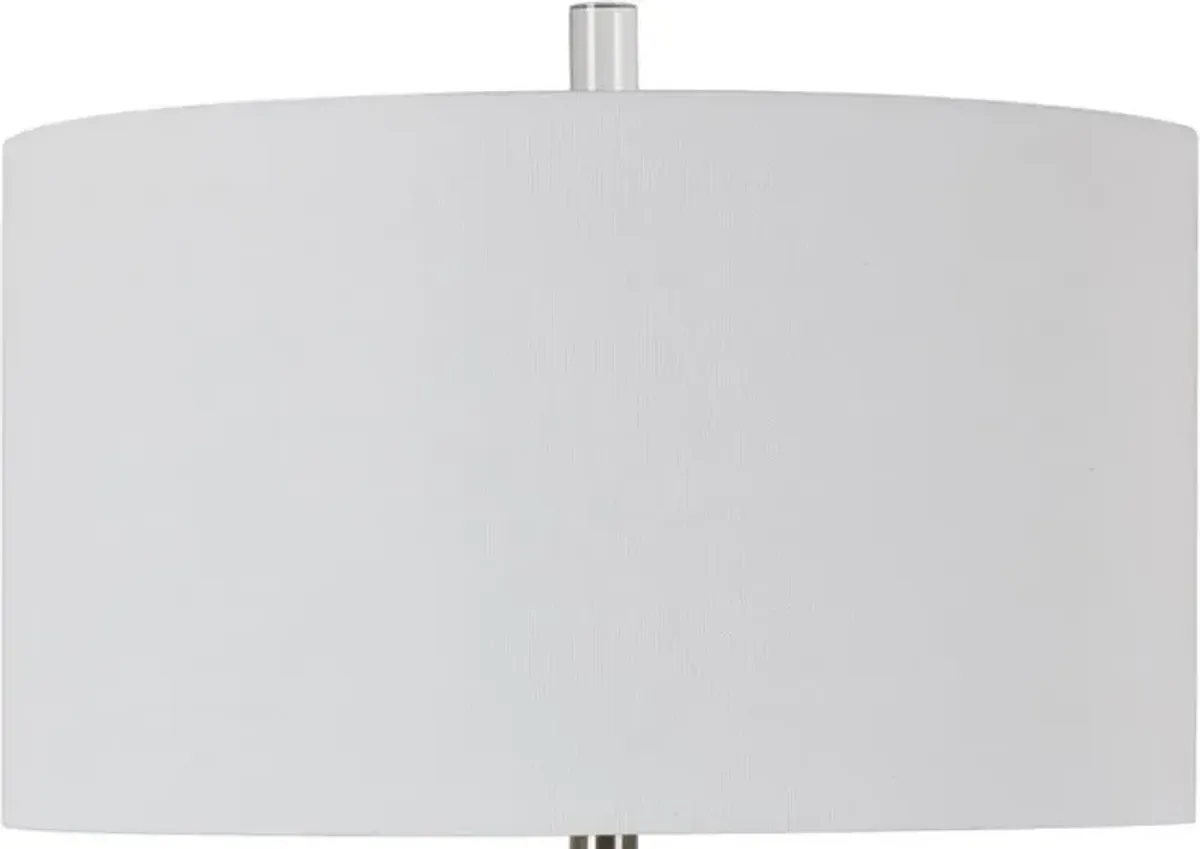 Crestview Hayes Blue/Stainless Steel/White Table Lamp