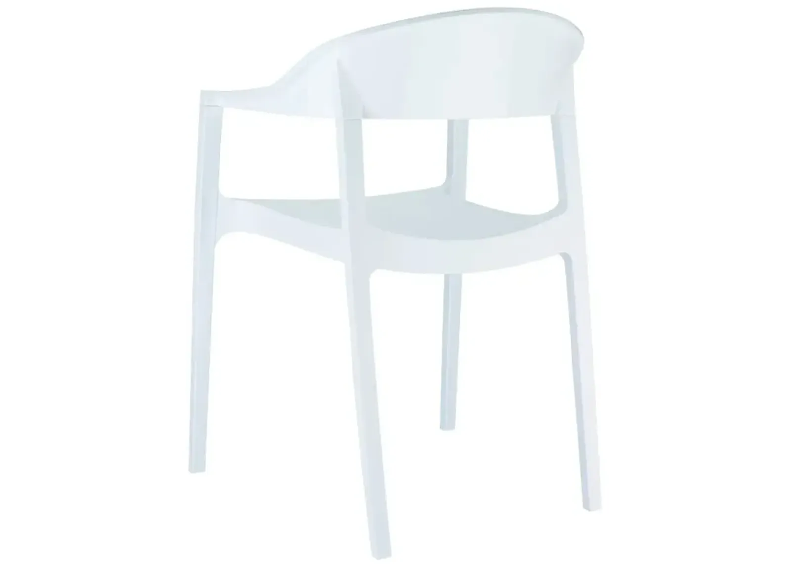 Carmen Modern Dining Chair White Seat Glossy White Back