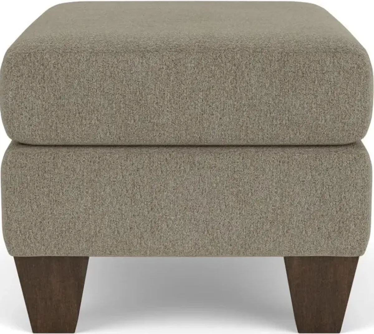 Flexsteel Moxy Dove Ottoman with Espresso Legs