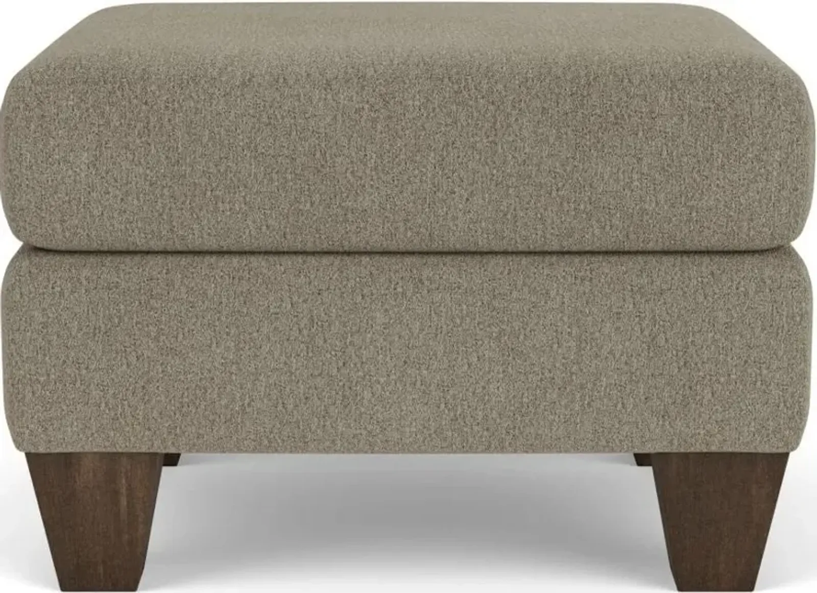 Flexsteel Moxy Dove Ottoman with Espresso Legs