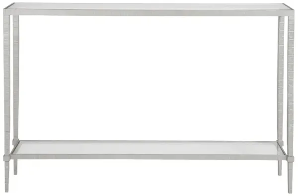 Artistica Home by Lexington Metal Designs Claret 54 Inch Modern Silver/Gold/Clear Console Accent Table