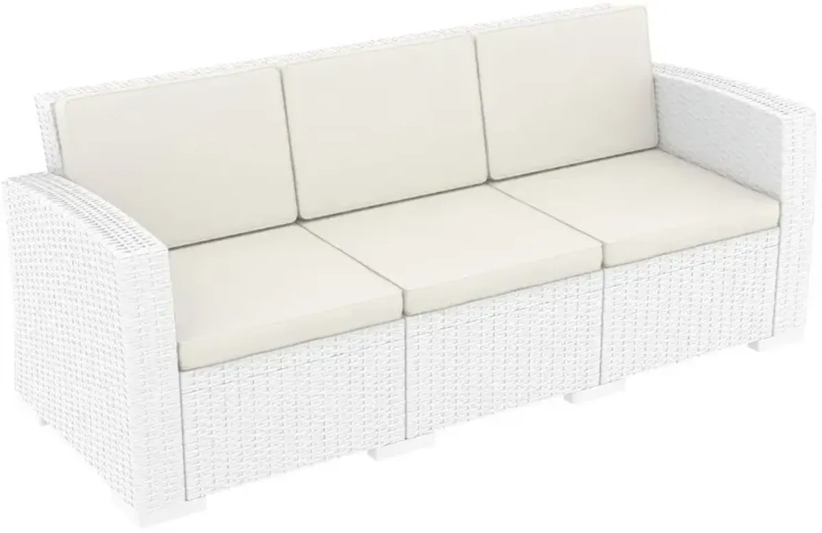 Compamia Monaco Resin 4-Piece White Outdoor Lounge Set