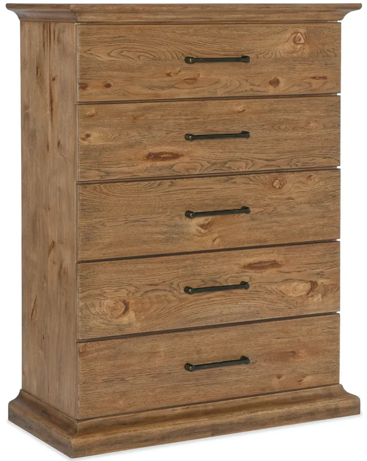 Hooker Furniture Big Sky 5-Drawer Warm Vintage Natural Chest with Moulding