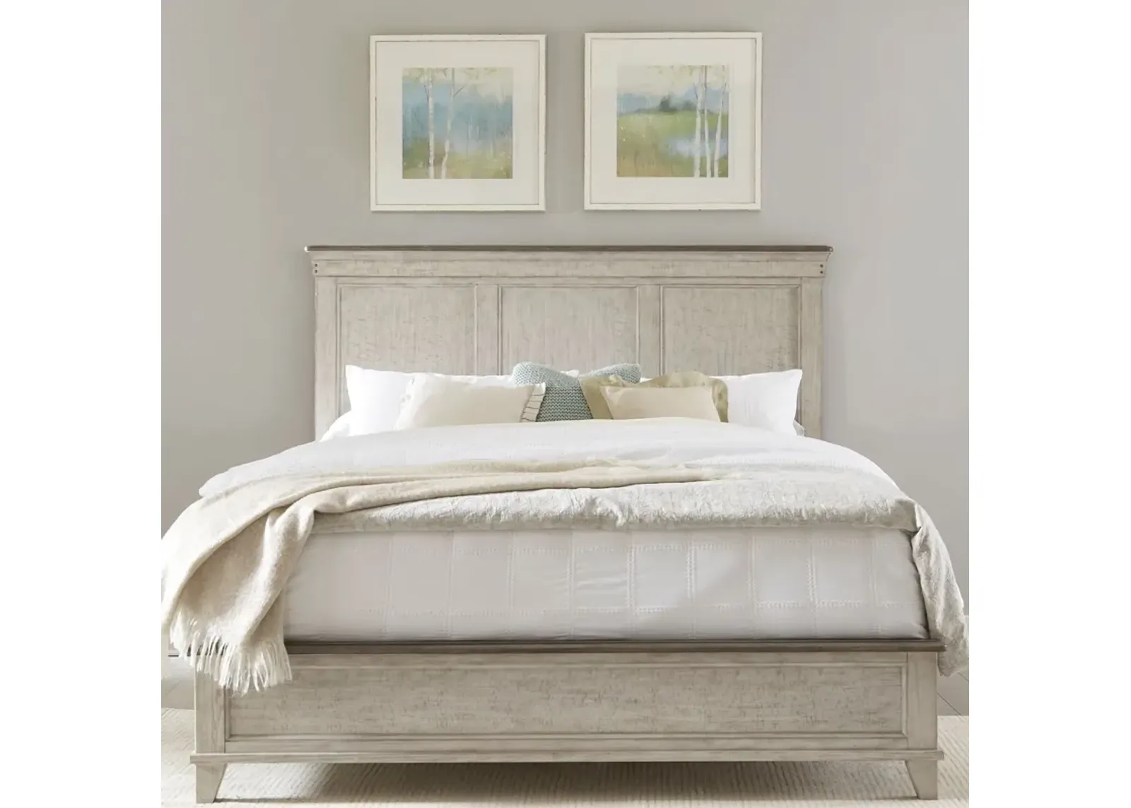 Liberty Furniture Ivy Hollow Weathered Linen/Dusty Taupe Queen Panel Bed