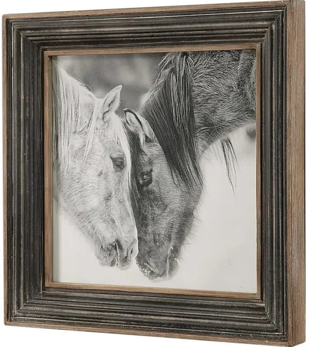 Uttermost Black/White Horses Framed Print