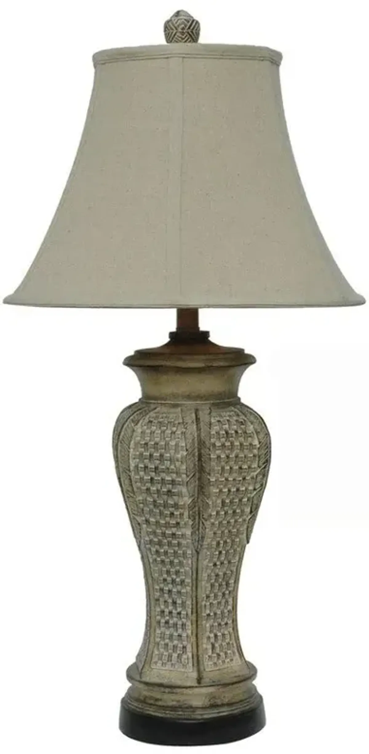 Crestview Cypress Black/Green/Pickled Pine Table Lamp