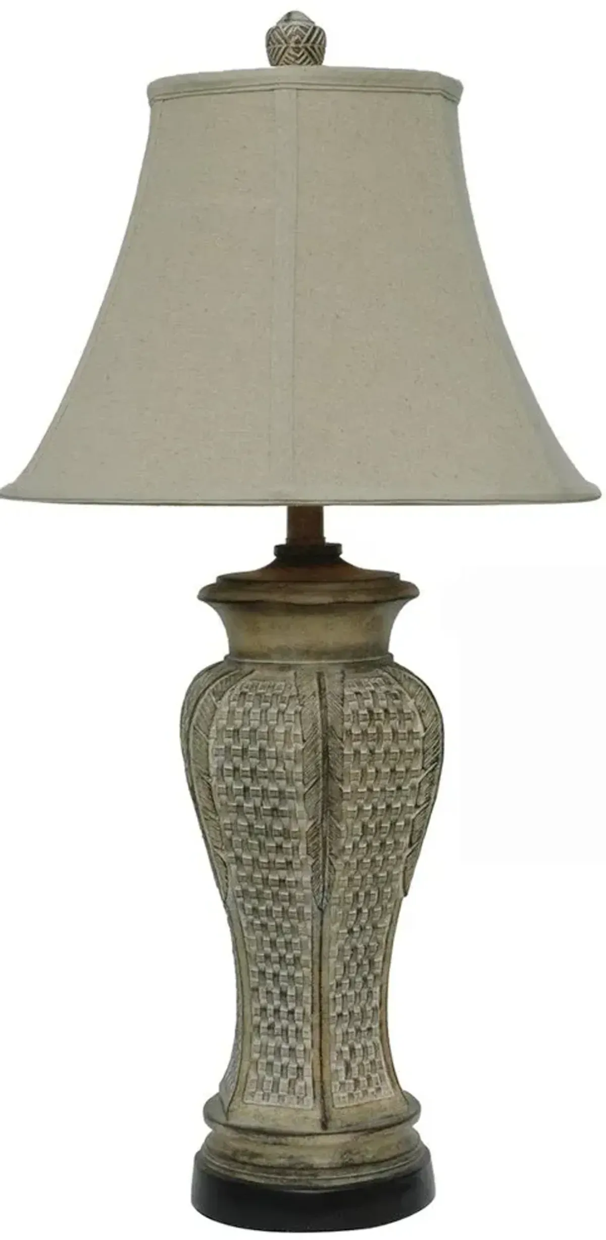 Crestview Cypress Black/Green/Pickled Pine Table Lamp