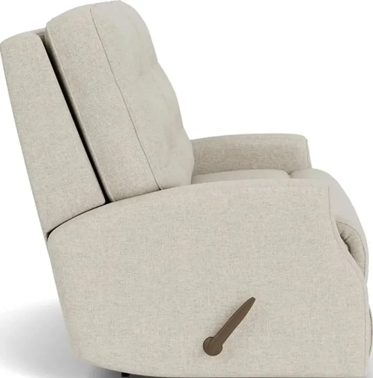 Flexsteel Devon White Vanilla Reclining Loveseat