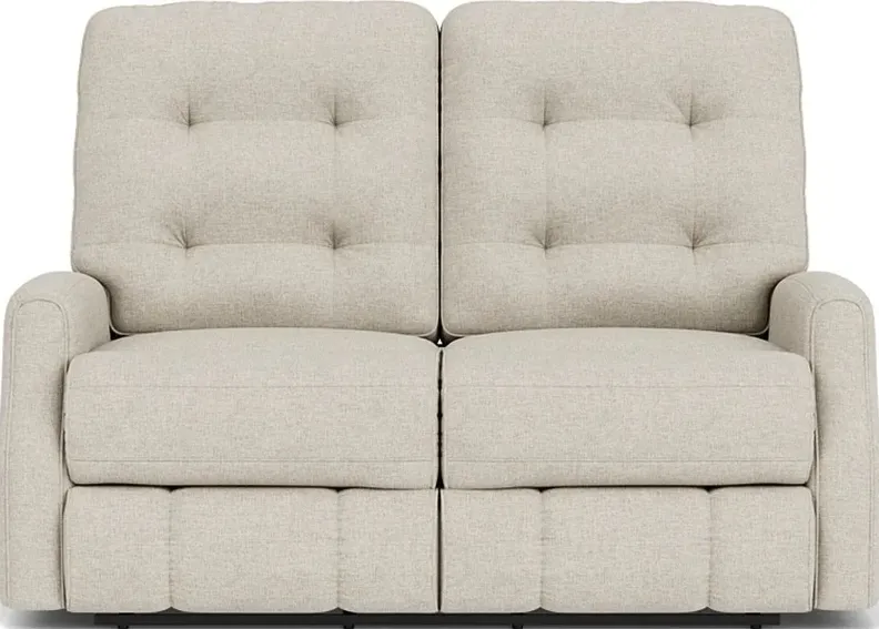 DEVON WHITE VANILLA RECLINING LOVESEAT