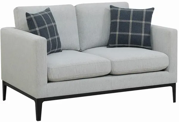 Coaster Apperson Upholstered Track Arm Accent Chair Light Grey