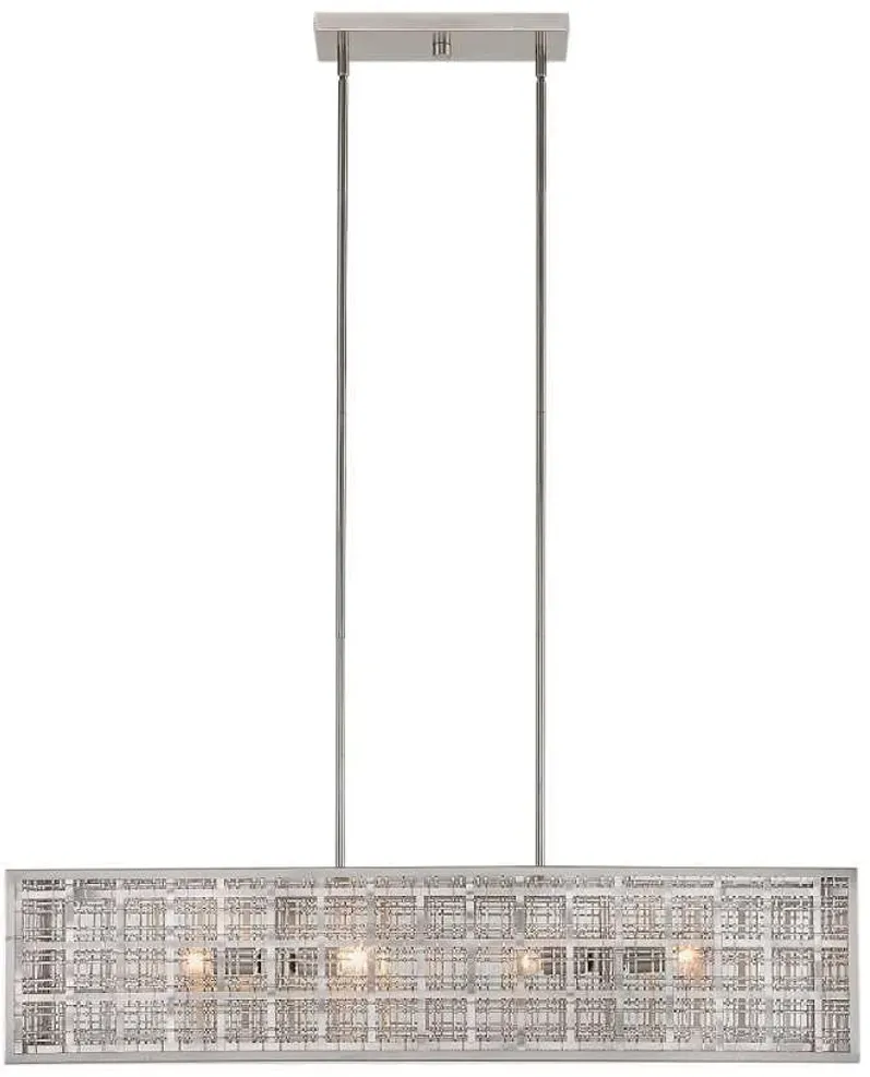 PENDLETON 4-LIGHT NICKEL ISLAND PENDANT