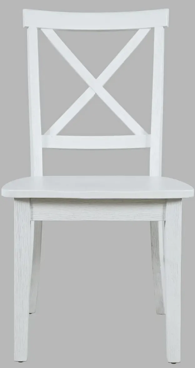 EASTERN TIDES X BACK DINING CHAIR BLANC