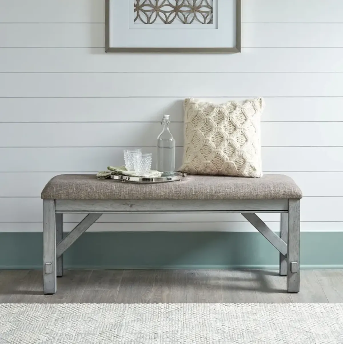 Liberty Furniture Newport Carbon Grey/Smokey Grey Dining Bench