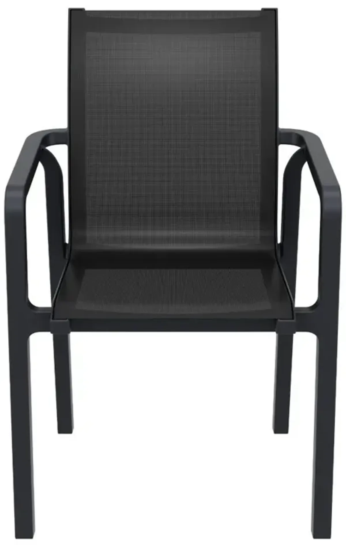 Compamia Pacific Black Sling Arm Patio Chair